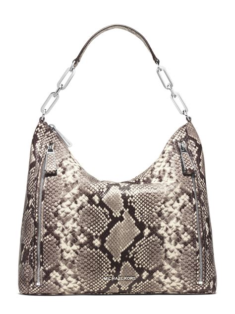 michael kors snakeskin leather purse|Michael Kors snakeskin shoulder bag.